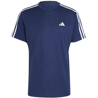 adidas Train Essentials 3-Streifen Training T-Shirt Dark Blue / White L