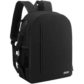 Cwatcun Kamerarucksack Wasserbeständig Fotorucksack Professioneller Kameratasche für spiegellose SLR DSLR, kompatibel für Sony Canon Nikon Kamera und Objektivstativ Zubehör (2.0 klein, Schwarz)
