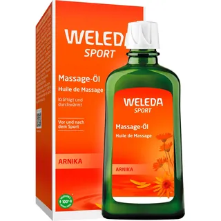 WELEDA Bio Arnika Sport Massageöl 200ml vegan - Naturkosmetik Hautpflege Körperöl schützt vor Muskelkater und Verspannung als Sport Vorbereitung oder Regeneration mit Rosmarin und Lavendel Duft