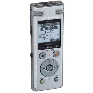 Olympus DM-720 hochwertiges digitales Diktiergerät mit TRESMIC, fortschrittlicher Wiedergabe, direktem USB, Zoom-Mikrofon, intelligentem Auto-Modus, Noise Cancel, Transkriptionsmodus und 4 GB Speicher
