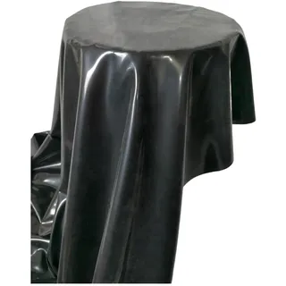 Ichlovdu Echter Natur Latex Stoff Gummi Bettlaken Kleidung Tuch Sheet für Massage SM Fetish Wetlook Mode wasserdichte 0,4 mm dick Schwarz 1.1 * 2m