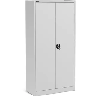 FROMM & STARCK Metallschrank 180 cm Mehrzweckschrank grau Aktenschrank abschließbar Büroschrank