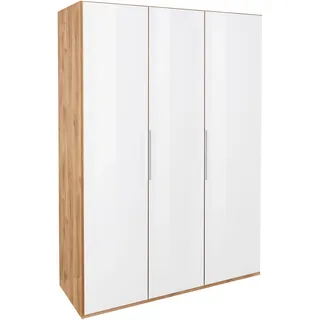 Level 150 x 216 x 58 cm Plankeneiche Nachbildung/Weißglas