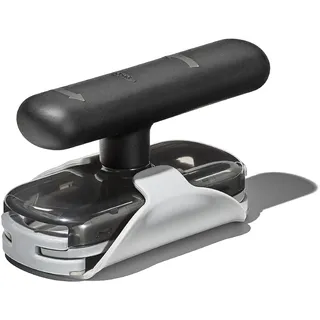 Oxo Good Grips 11332200UK Glasöffner Drehbarer Deckelöffner mit Unterlage, Plastic, Schwarz