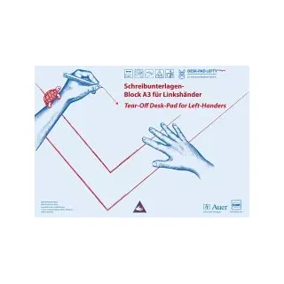 Schreibunterlagen-Block DESK-PAD LEFTY®, DIN A3, für Linkshänder