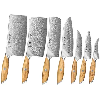Hezhen - Damast Messer Set 7-teilig - X01 Flagship Serie