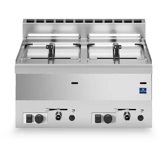 Gastro Gas-Fritteuse, Tischmodell, 8+8 Liter, 600 x 600 x 300 mm