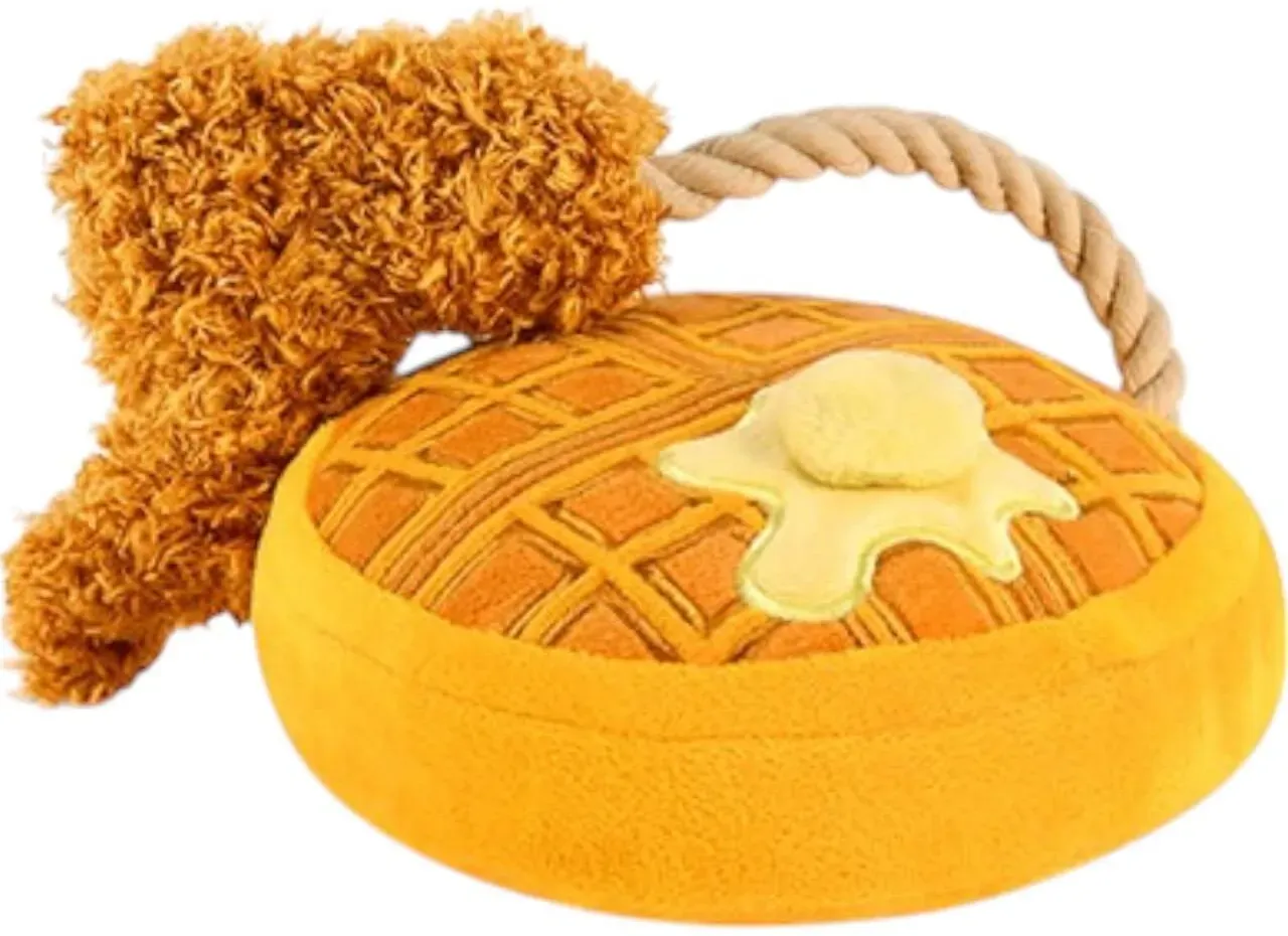 Hundespielzeug Plush Toy Barking Brunch Chicken & Waffles