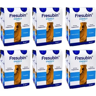 Fresenius Fresubin ENERGY Drink Cappuccino | Trinknahrung hochkalorischer Energy Drink Cappuccino 6x4x200ml Trinkflasche