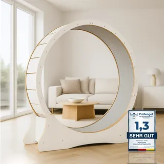 Katzenlaufrad 'Baghira' XXL Groß 120cm Innendurchmesser - Weiß