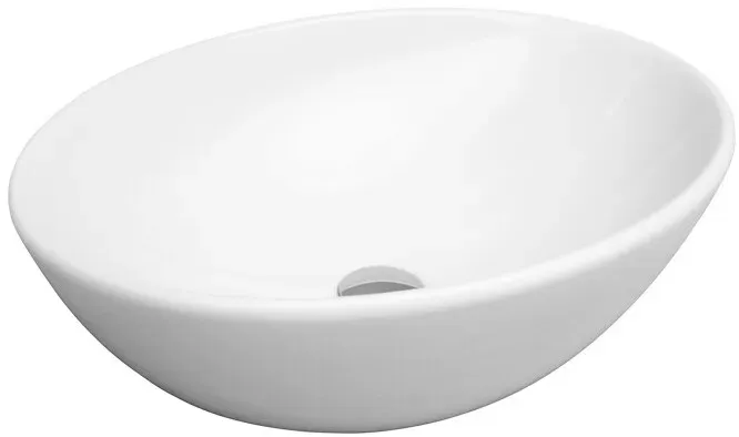 SEREL Aufsatz Waschschale oval ohne Überlauf 55 x 41 cm weiß