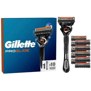 Gillette Fusion5 Proglide 1 Rasierer 10 Ersatzklingen mit neuem Everglide Gleitstreifen für noch sanfteres Gleiten