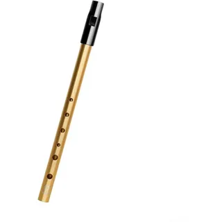 Irische Flöte in C D Bb Schlüssel mit Fingerführung und Tragetasche (Gold C Key)