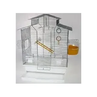 Vogelkäfig,Wellensittichkäfig,Exotenkäfig,60 cm Vogelkäfig Vogelbauer Wellensittich Kanarien Voliere Vogelhaus Käfig IZA 2 II in der Farbe weiß