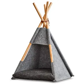 Zeller Present Katzenzelt Tipi Grau,