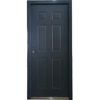5 Sterne Sicherheitstür, Wohnungstür, Haustür, Stahltür anthrazit/ linker Anschlag - Grau