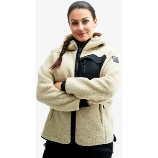 Sherpa Hoodie Damen Beige Khaki, Größe:S - Damen > Oberteile > Fleece & Midlayers - Beige