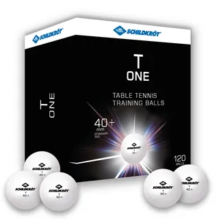 Donic Schildkröt Schildkröt Tischtennisball T-One, Trainingsball in Poly 40+ Qualität, 120 Stk. im Großkarton, weiß, 608522