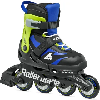 Rollerblade Microblade Inline-Skates für Jungen, Freizeit Inliner, Kinder, Schwarz/Blau, 36.5-40.5