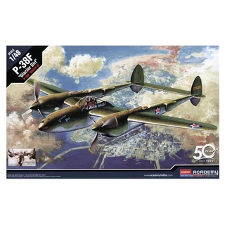 Academy AC12208-1/48 P-38F Lightning Glacier Girl,