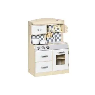 Homcom Kinderküche aus Holz mit Kochgeschirrzubehör