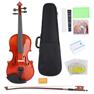 1/8 Violine Kit, Professionelles Geige Set für Anfänger, Erwachsene und Kinder, Mit Koffer, Kolophonium und Saiten