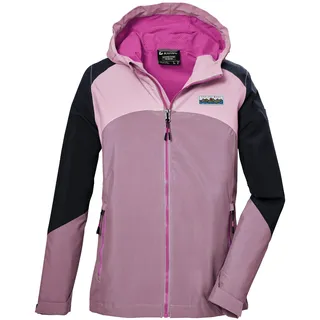 KILLTEC Mädchen Funktionsjacke ist wasserdicht/Regenjacke mit Kapuze KOS 150 GRLS JCKT, rosenholz, 128,