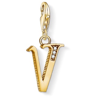 Thomas Sabo Damen-Charm-Anhänger U Buchstabe Gold Charm Club 925 Sterling Silber 1627-414-39