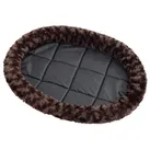 Kuschelbett (Farbe braun, L x B x H 54 x 45 x 6 cm, mit Nylonboden, wendbar, waschbar, Katzenkissen) 82566
