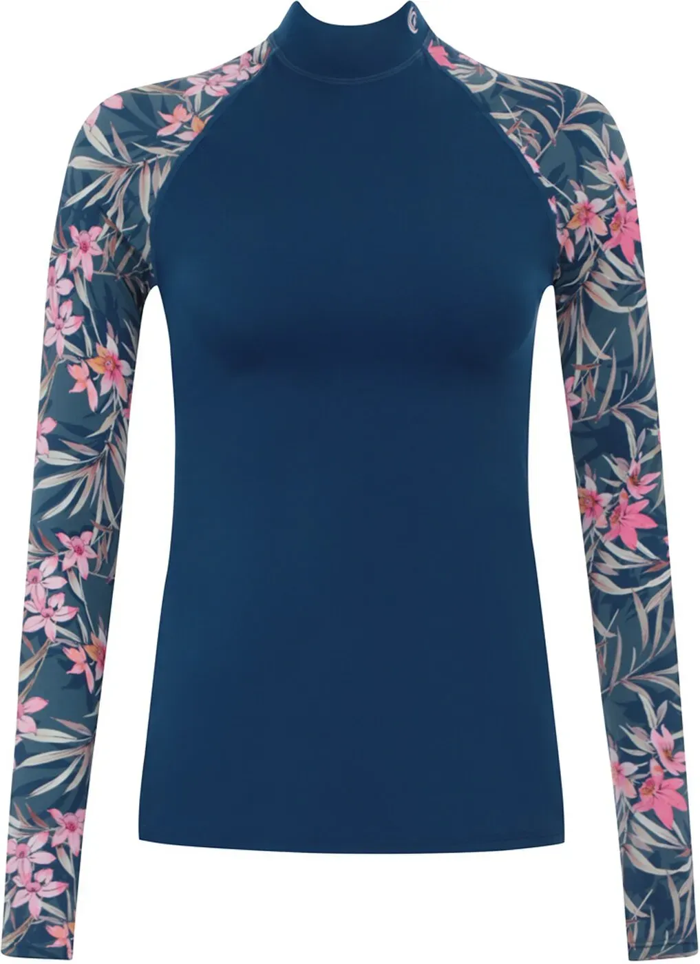 Olympia Damen Bade-Shirt - nachtblau/pink - 40