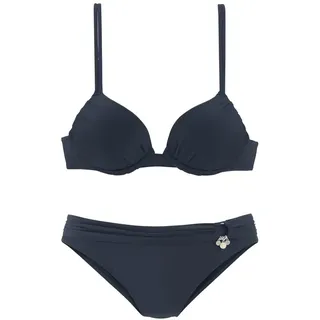 S.Oliver Push-Up-Bikini Damen dunkelblau Gr.34 Cup A