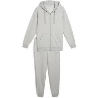 Puma French Terry Kapuzen-Jogginganzug Herren 04 light gray heather M