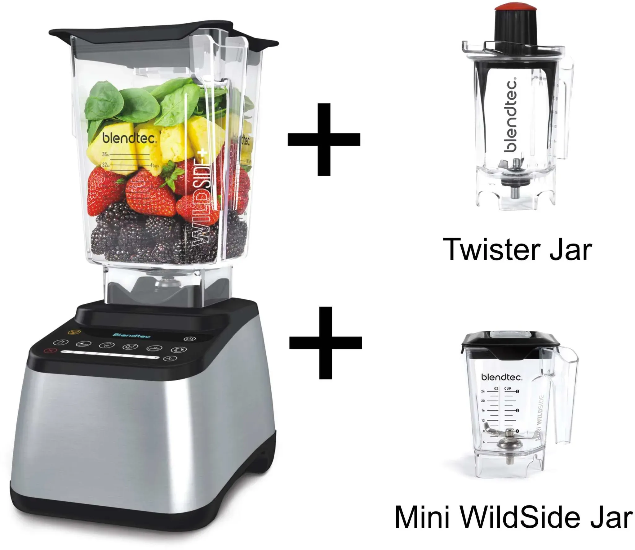 Blendtec Designer 725 Silber + Twister jar  + Mini Wildside jar