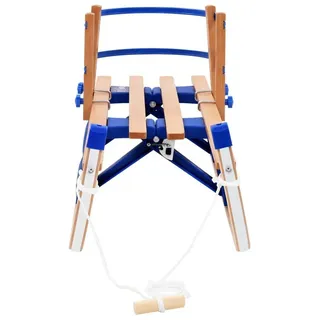 vidaXL Klappschlitten mit Rückenlehne Holz 119 cm