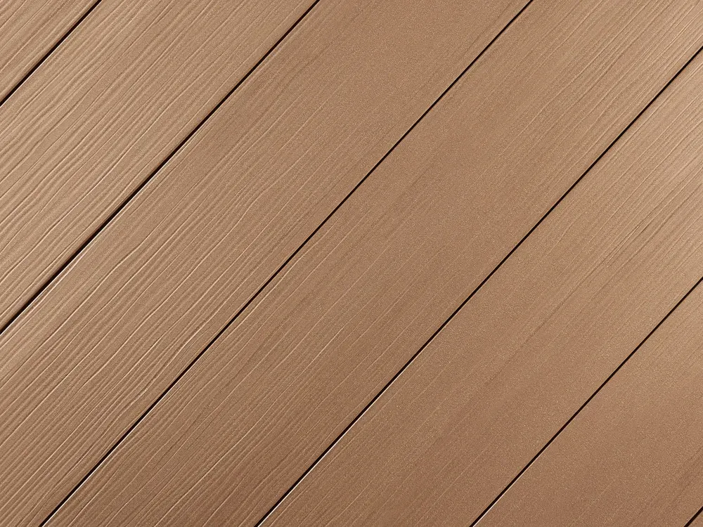 "Die Exklusive" WPC Terrassendielen, 21x200 mm, Terrabraun, einseitig geprägt, matt, Vollprofil