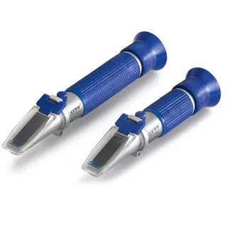 Analoges Refraktometer - Anwendungsbereich Wein - Messbereich / Teilung Oechsle 0 bis 140 °Oe / 1 °Oe - Messbereich / Teilung KMW 0 bis 25 °KMW /