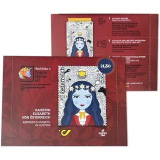 Krypto-Briefmarke Kaiserin Sisi „lebendige“ Version
