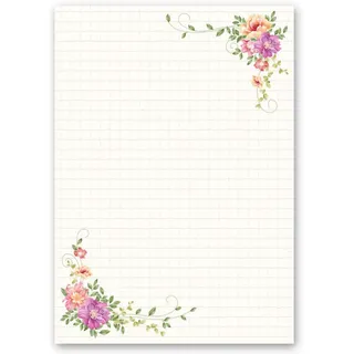Briefpapier Blumen & Blüten BLUMENBRIEF - DIN A4 Format 100 Blatt - Paper-Media