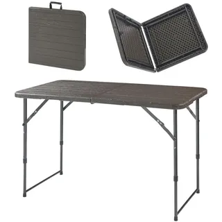 [en.casa] Adelfia Klapptisch 120 x 60 x 90 cm Dunkelbraun