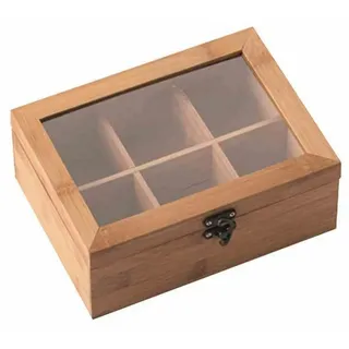 KESPER KESPER® Teebox mit 6 Fächern Bambus