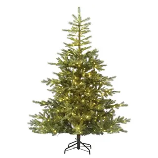 CASANOVA casa NOVA Künstlicher Tannenbaum H 180 cm GRANDIS, Grün Kunststoff - mit LED-Beleuchtung