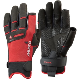 Musto Perfomance Segeln Yachting und Dinghy Lange Fingerhandschuhe Rot - Erwachsene Unisex - Leichtgewicht. Atmungsaktiv - Leichtes Stretch