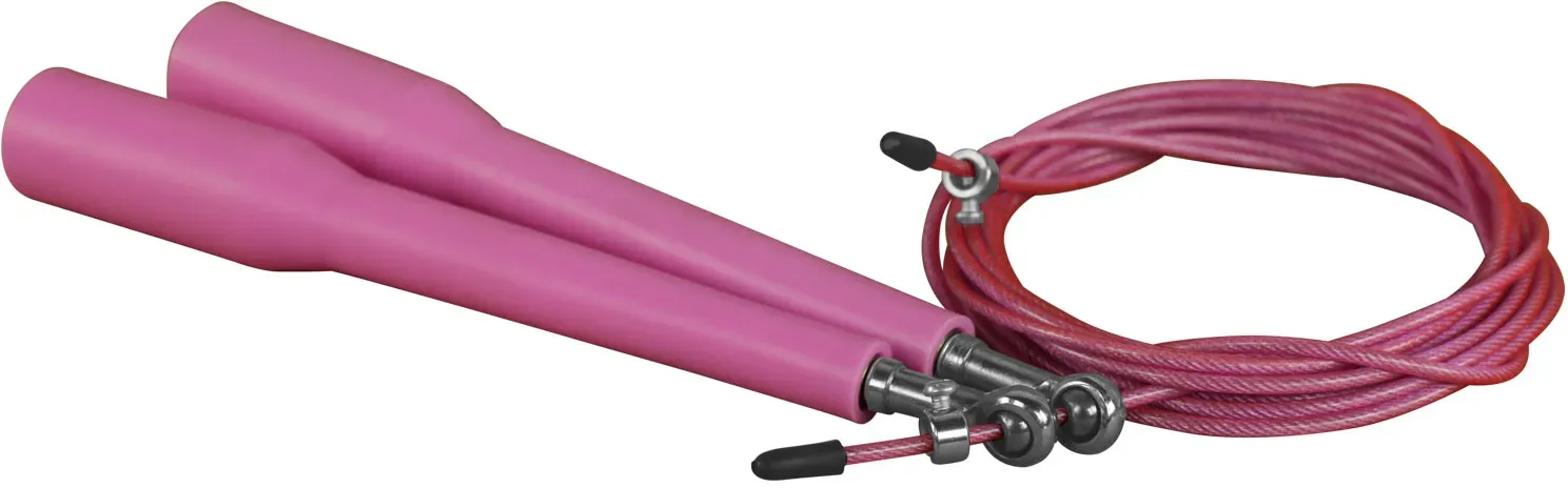 Odin Crossfit Kabel-Springseil Rosa mit großen Griffen 300cm