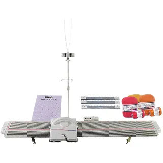 lvifloae Strickmaschine und Zubehör, LK150 6,5 mm mittlere Stärke, 150 Stiche, tragbares Kunststoff-Haushalts-Smart-Webset für Socken, Mützen, Schals, Pullover, Strickmaschinen-Set