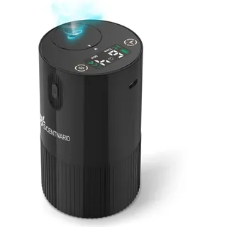 Wasserloser Öl Diffusor, Diffuser Kabellos, Aromatherapy Diffuser with Timer Function, Car/Home Mode for 4 Cold Mist & Timer 1/2/4/6H