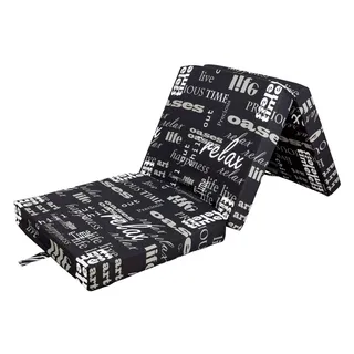 Faltmatratze Klappmatratze Samba 40218-700 190x70x9 cm schwarz Schrift Sun Garde