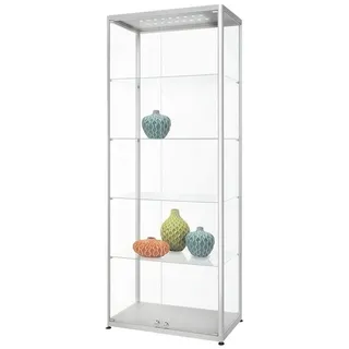 Showdown Displays Glasvitrine VR2-24-800FLED 80 x 200 x 40 cm SILBER