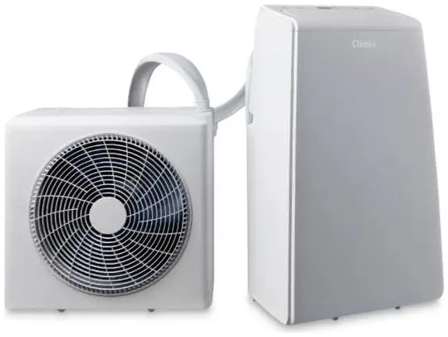 Climia Mobiles Inverter Split-Raumklimagerät R32 Multifunktions-Klimaanlage Kühlen, Heizen, Ventilieren & Entfeuchten CMK-3500