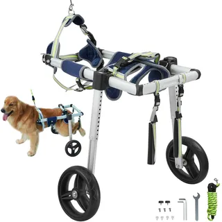 Vevor Haustierrollstuhl Rollstuhl Hunde Hunderollstuhl Gehhilfe verstellbar(M)