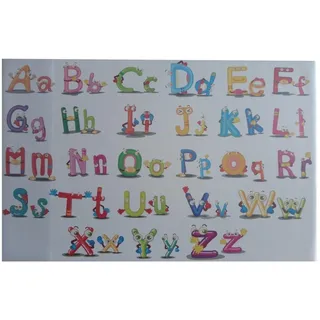 byup Schreibtischunterlage 58,5x38,5 cm / mit Alphabet "ABC" (weiß, Filz)